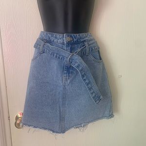 Denim mini skirt